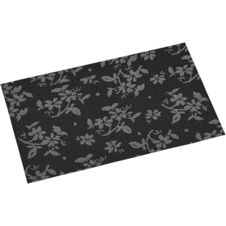 Салфетка под посуду 43х29х0.1см FLORA СЕРАЯ