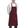 Фартук с нагрудником и карманом - цвет Bordeaux - 65% полиэстер, 35% хлопок