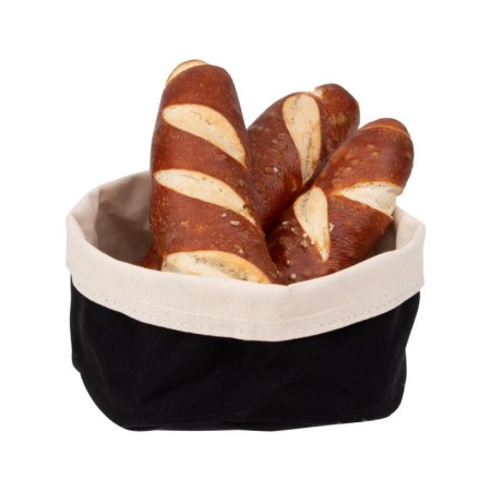 Корзинка для хлеба овальная 20x15x(h)10см черная/бежевая