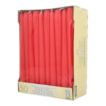 Свеча 25см Ø22мм красная, 50шт