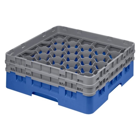 Кассета Camrack на 30 ячеек для мойки и хранения бокалов Ø7.94x13.3см Cambro синий