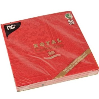 Салфетка 40x40см ROYAL Collection Ornaments красная, 20шт