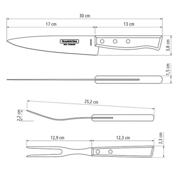 Набор для барбекю Tradicional – нож и вилка кухонные