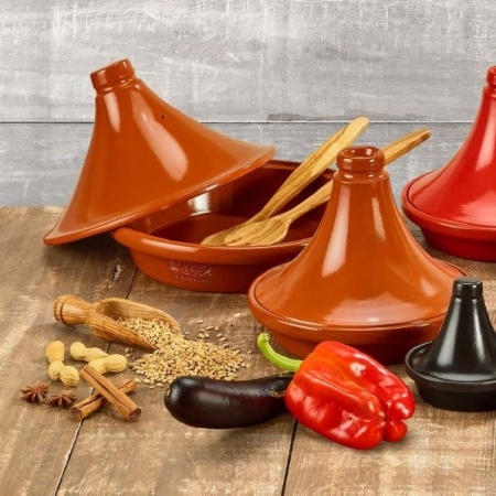 Тажин 1.6л Ø28x(h)21см красный