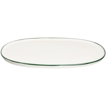 Блюдо, тарелка овальная 34x23см LINEA Green Hygge