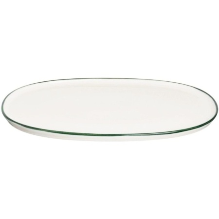 Блюдо, тарелка овальная 34x23см LINEA Green Hygge