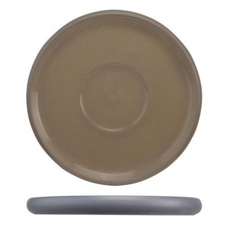 Блюдце Ø14см IOWA серо-коричневое