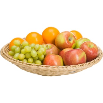 Корзинка для хлебобулочных изделий Ø38x7.5см бежевая