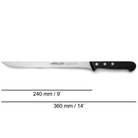 Нож для окорока 24см UNIVERSAL в наборе с мусатом