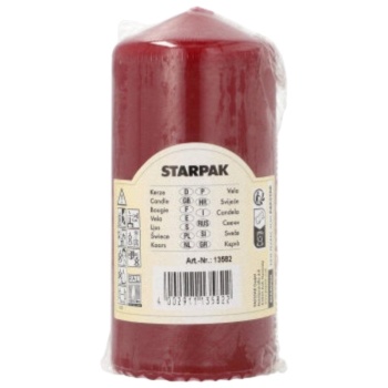 Свеча бордовая Ø6x(h)13см BORDEAUX Pap Star