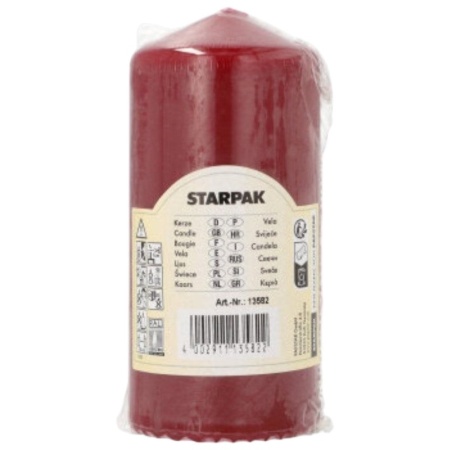 Свеча бордовая Ø6x(h)13см BORDEAUX Pap Star