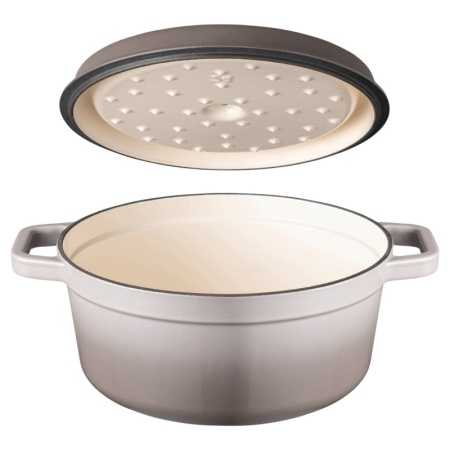 Кокот с крышкой Ø28см 5л серый