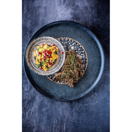 Тарелка для пиццы Ø32см MESOPOTAMIA MOSAIC ANTHRACITE Gourmet