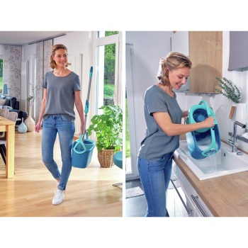 Комплект для уборки Clean Twist Ergo Disc Mop ведро 6л с отжимом и моп + тележка для ведра 521033