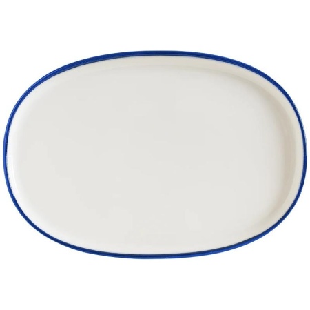 Блюдо, тарелка овальная 34x23см LINEA Blue Hygge