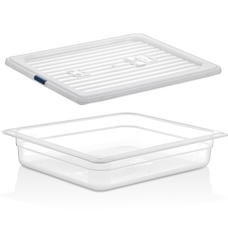 Гастроемкость GN 1/2 325x265x(h)65мм 3л матовая (PP) с крышкой