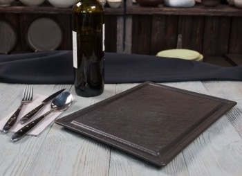 Блюдо для стейка 33x24x1.7см Black RAW Stellar