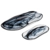 Блюдо овальное стеклянное 21x11.5x(h)2.5см Atlas черный дым