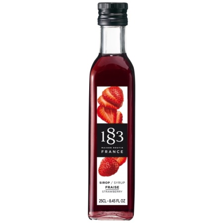Сироп 1883 Клубника натуральная (Strawberry without coloring), 250мл - стекло