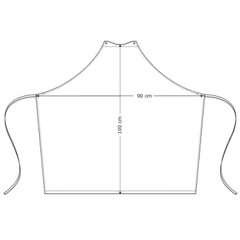 Фартук с нагрудником - модель 30536 - цвет черный - 65% полиэстер, 35% хлопок - 245г/м2