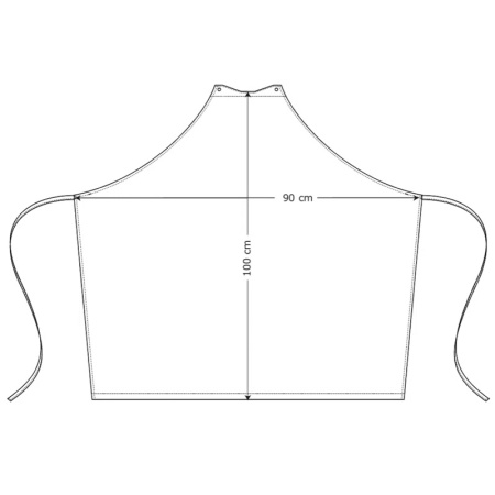Фартук с нагрудником - модель 30536 - цвет черный - 65% полиэстер, 35% хлопок - 245г/м2