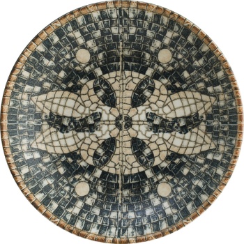 Тарелка глубокая Ø23см 1000мл MESOPOTAMIA MOSAIC Black Bloom
