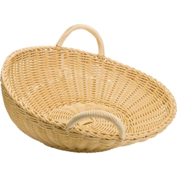 Корзинка для хлебобулочных изделий Ø42x18.5см св.бежевая