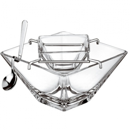 Икорница 14x(h)10см TORCELLO с ложечкой