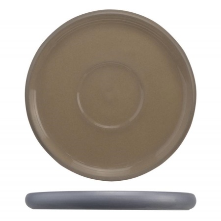 Блюдце Ø12см IOWA серо-коричневое