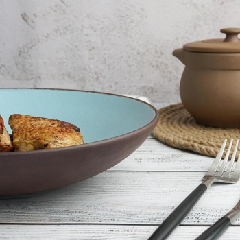 Тарелка, блюдо Ø23cм Blue Matt TAIGA