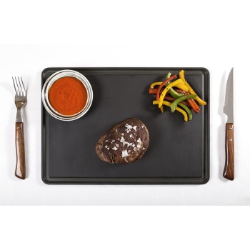 Доска разделочная 38x28см BLACK Arcos с желобом