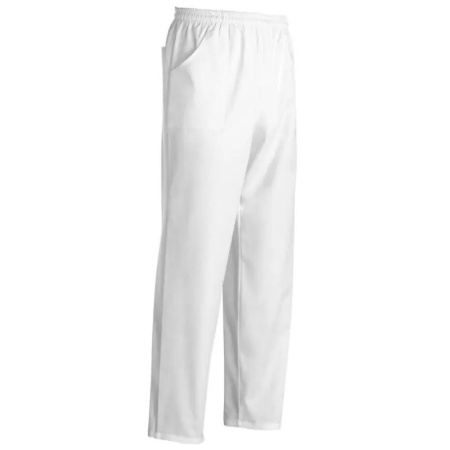 Штаны на резинке - модель Coulisse Pockets - цвет белый - 100% микрофибра - 130 г/м2