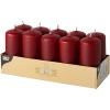 Свеча Ø4x(h)9см бордовая Pap Star, 10шт