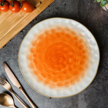 Тарелка круглая Ø27см THE SUN оранжевый цвет