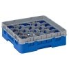 Кассета Camrack на 20 ячеек для мойки и хранения бокалов Ø9.84x11.4см Cambro синий, 3шт