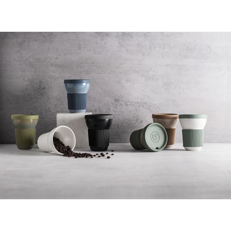 Кружка 350мл с силиконовой крышкой и ручкой Gloire Softline