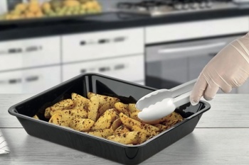 Щипцы сервировочные фестончатые GSM-01BL черные GastroPlast