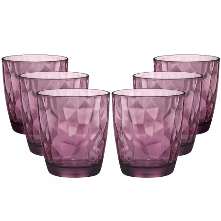 Набор стаканов 385мл DIAMOND фиолетовый, 6шт