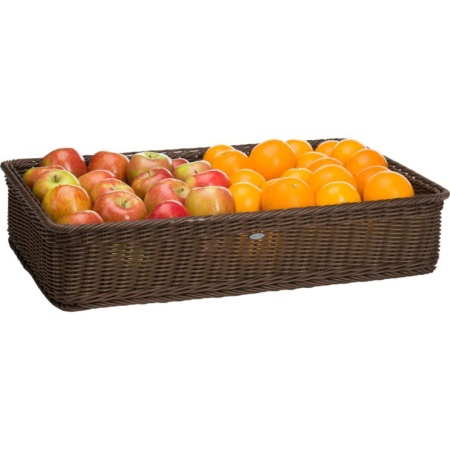Корзинка для хлебобулочных изделий 60x40x13см коричневая