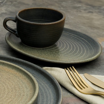 Блюдце овальное 20x17см HORNFELS Ripple