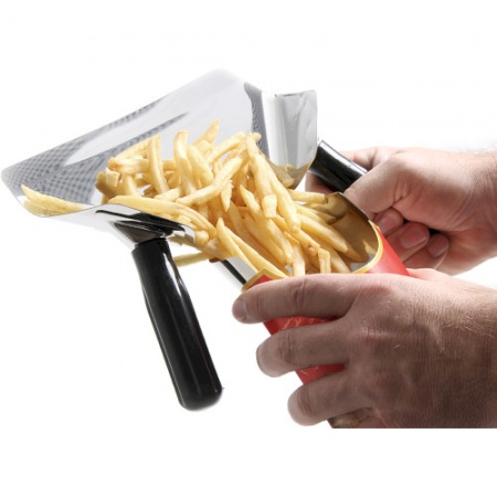 Совок для картофеля фри 75мм, сталь, съемные ручки