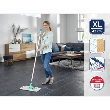 Швабра для пола Profi XL 42см micro duo с алюминиевой ручкой 140см