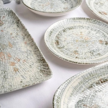 Тарелка глубокая для пасты Ø23см 1000мл ODETTE OLIVE Bloom