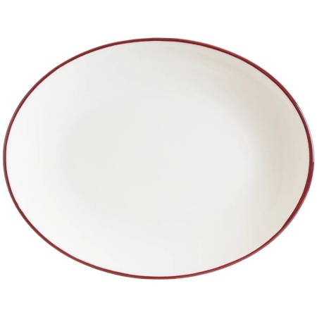 Тарелка овальная 25x19см LINEA Burgundy Moove