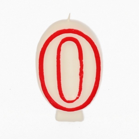 Свеча-цифра "0"
