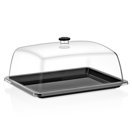 Гастроемкость GN 1/2 325x265x(h)17мм черная GastroPlast (PC)