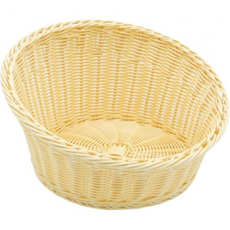 Корзинка для хлеба круглая Ø36x20x10см бежевая