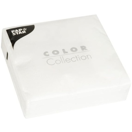 Салфетка 3сл 33x33см COLOR Collection белая, 50шт