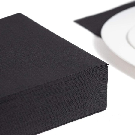 Салфетка 40x40см ROYAL Collection черная, 50шт