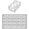 Силиконовый молд 'Сыр Грюйер' 22мл 50x31x18мм 20 ячеек Pavoni